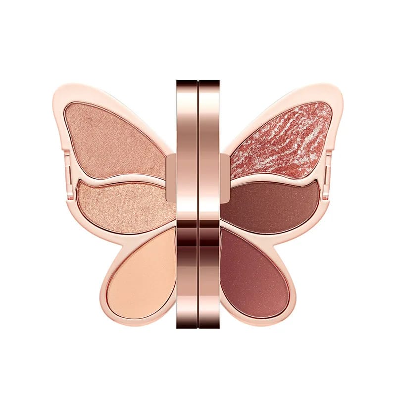 Brand 6 colors Eyeshadow palette butterfly Eye shadow lucky Koi Pearl Sequins Glitter Matte Makeup plate glitter eyeshadow