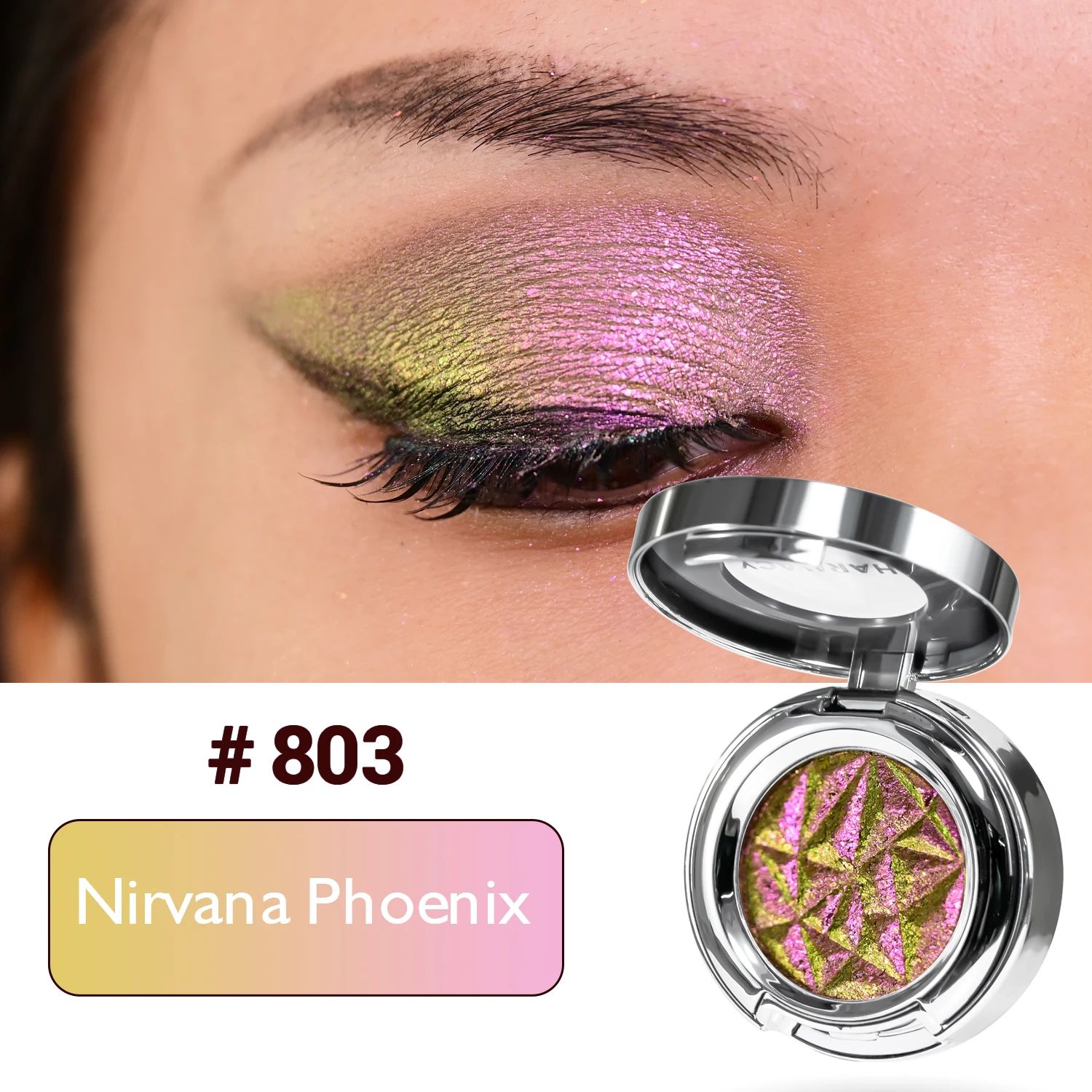 CHARMACY Duochrome Long-lasting Eyeshadow Palette High Quality Pigment Shadows with Glitter Makeup Cosmetic for Eye Women