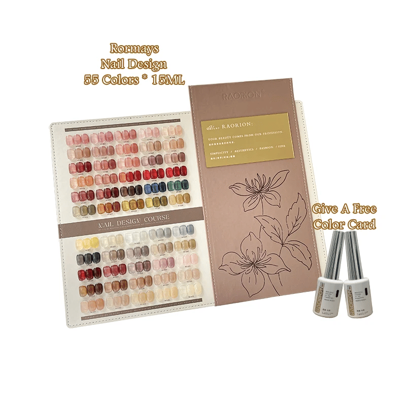 Rormays Autumn and Winter New Jelly Nude gel nail polish 55PCS Translucent Varnish UV LED Soaking Ice Light Treatment gel Nail