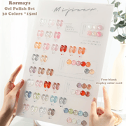 Rormays 30pcs Gel Nail Polish Set Transparent Jelly Gel Whole Set Need Primer All For Manicure Top Coat Nail Gel Set 15ml