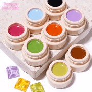 Rormays 24pcs Solid Cream Gel Nail Polish 5g Canned Semi Permanent Varnish DIY Cream Texture Painting Nail Solid UV Gel Factory
