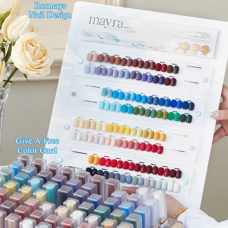 Rormay New 68PCS Small Gold Bottle gel Nail Polishing Set Semi permanent Color Varnish gel UV LED Soaking Nail Art Gel Factory