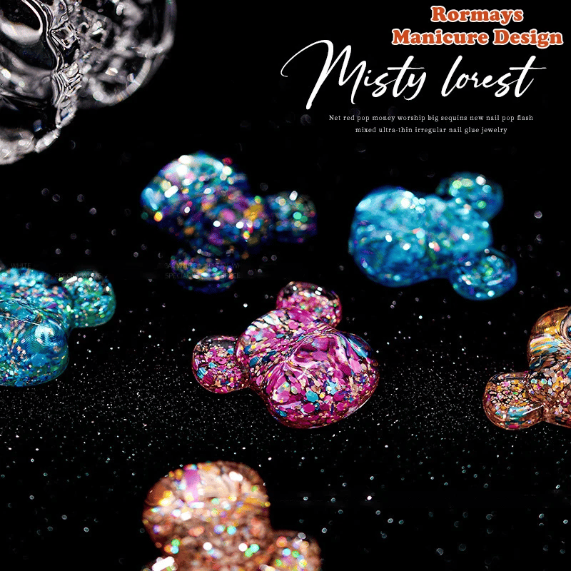 Rormays high-density 6-color platinum UV nail polish gel set nail polish design nail polish glitter fine powder lining paint gel