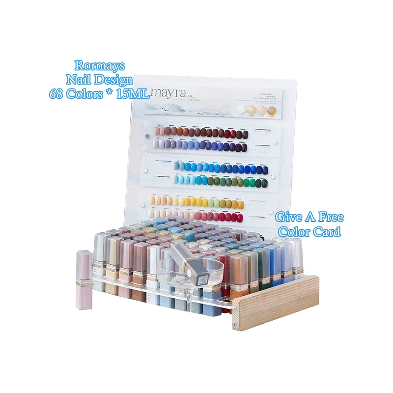 Rormay New 68PCS Small Gold Bottle gel Nail Polishing Set Semi permanent Color Varnish gel UV LED Soaking Nail Art Gel Factory