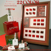 Rormays 15ml High Saturation Red Gel Nail Polish 22 Color Set Varnish Gel Paint Coating UV LED Nail Enhancement Design Gel