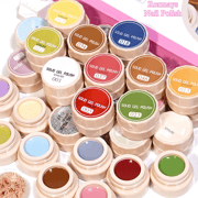 Rormays 24pcs Solid Cream Gel Nail Polish 5g Canned Semi Permanent Varnish DIY Cream Texture Painting Nail Solid UV Gel Factory