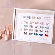 Rormays 15ML Shiny Gel Nail Polish 24 Color Set Shiny Sequins Semi Permanent Diamond Gloss Polished UV LED Nail Art gel Factory