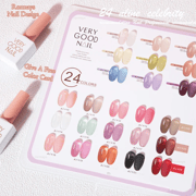 Rormays 24 Color Ice Transparent Nail Polish Set Jelly Powder UVLED Translucent Light Therapy Varnish Nail Polish Wholesale 15ML