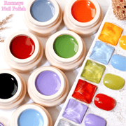 Rormays 24pcs Solid Cream Gel Nail Polish 5g Canned Semi Permanent Varnish DIY Cream Texture Painting Nail Solid UV Gel Factory