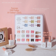 Rormays 24 Color Ice Transparent Nail Polish Set Jelly Powder UVLED Translucent Light Therapy Varnish Nail Polish Wholesale 15ML