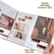 Rormays Autumn 40 Color gel Polished Nail Set Brown Green Mixed Varnish UV LED Soaked Nail Design Flip Color Card Salon Factory