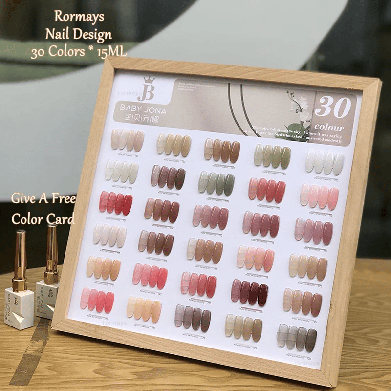 Rormays Translucent Gel Nail Polish 30 Color Set Jelly Gel UV LED Semi Permanent Varnish Ice Through Nail Art Gel 15ML Factory