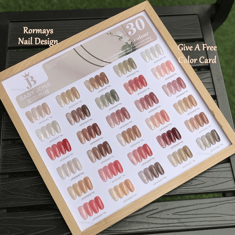 Rormays Translucent Gel Nail Polish 30 Color Set Jelly Gel UV LED Semi Permanent Varnish Ice Through Nail Art Gel 15ML Factory