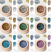 Rormays Platinum Gel 12 colors 5ml New Flashes Jumpy Nail Oil Glue High Density Nail Gel Bright Platinum Glue Nail Art Makeup