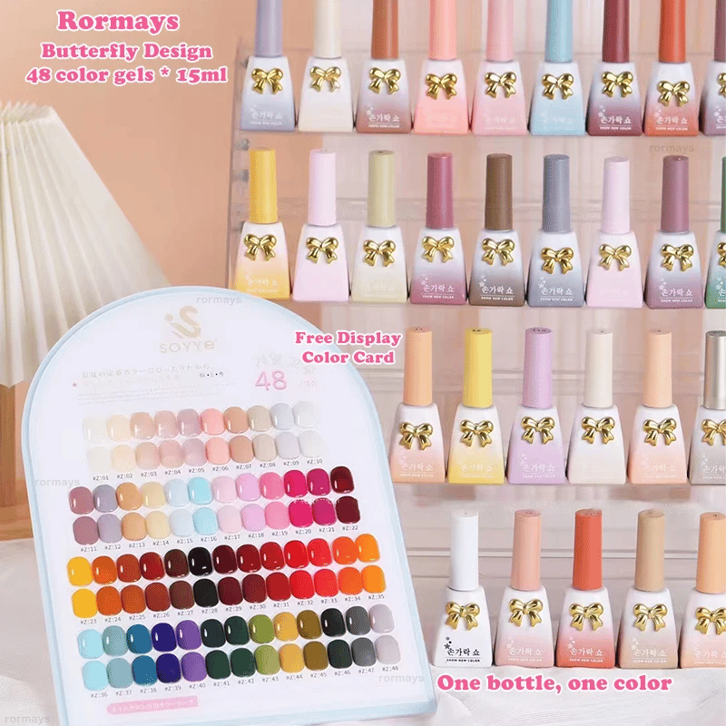 Eleanuos 48pcs Set di smalti in Gel per salone di bellezza all'ingrosso Soak Off Gel UV Top Coat diverse bottiglie Gel coreano Stlye 15ml Gel per unghie
