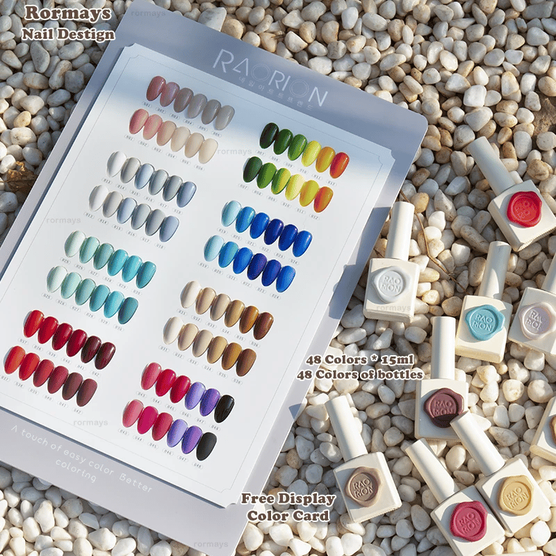 Rormays 15ml gel polished chocolate high quality 48 Color Set Nail Art varnish nail polish absorbable UVLED nail decoration