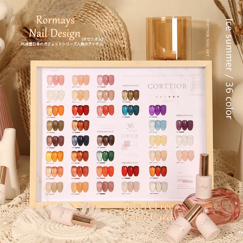 Rormays Ice Permeation gel nail polish 36 Color Set Translucent Color Skin Naked Color Manicure Soak gel UV LED Nail Art Factory