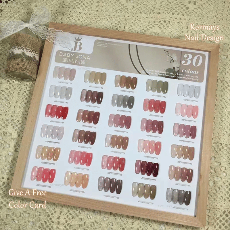 Rormays Translucent Gel Nail Polish 30 Color Set Jelly Gel UV LED Semi Permanent Varnish Ice Through Nail Art Gel 15ML Factory