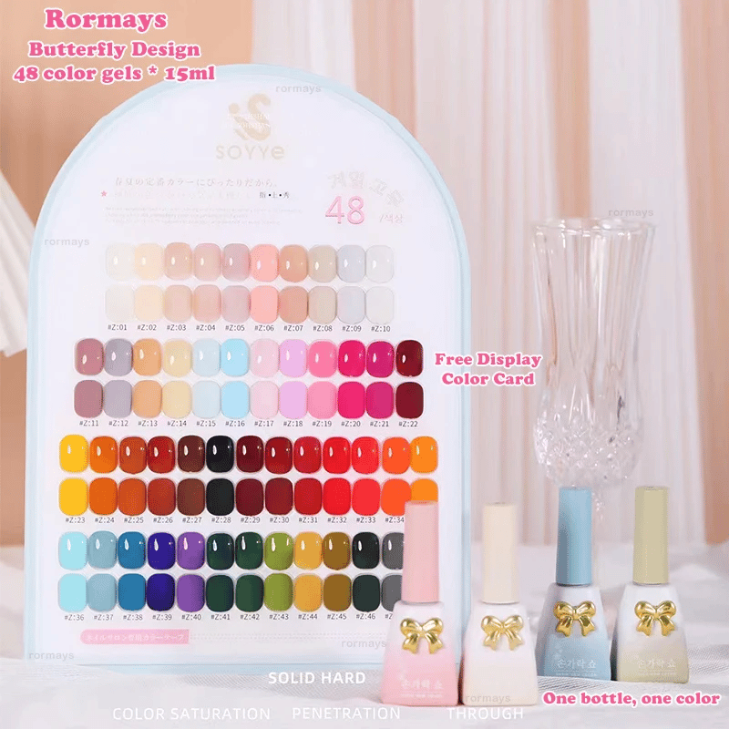Eleanuos 48pcs Set di smalti in Gel per salone di bellezza all'ingrosso Soak Off Gel UV Top Coat diverse bottiglie Gel coreano Stlye 15ml Gel per unghie