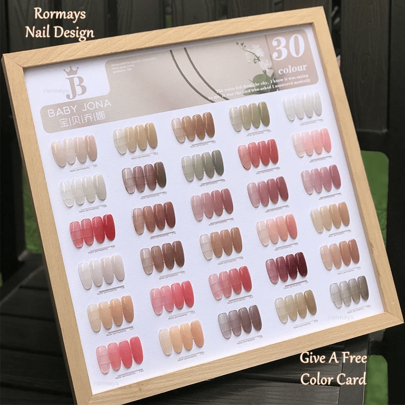 Rormays Translucent Gel Nail Polish 30 Color Set Jelly Gel UV LED Semi Permanent Varnish Ice Through Nail Art Gel 15ML Factory