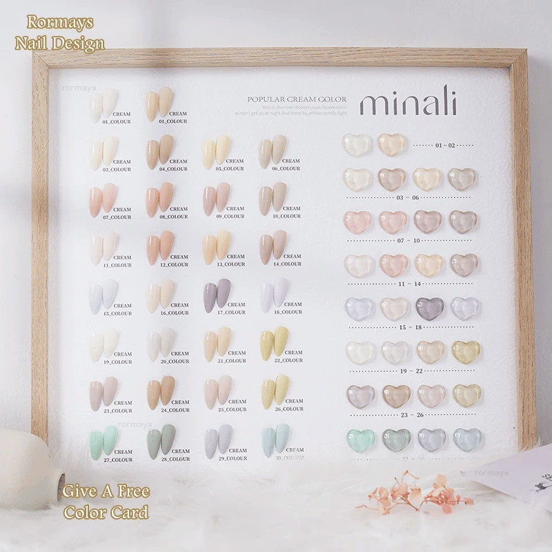Rormays Macaron gel nail polish Spring Summer Candy Color 30PCS Semi Permanent Soaked Nail Art gel Varnish UV LED Salon Factory