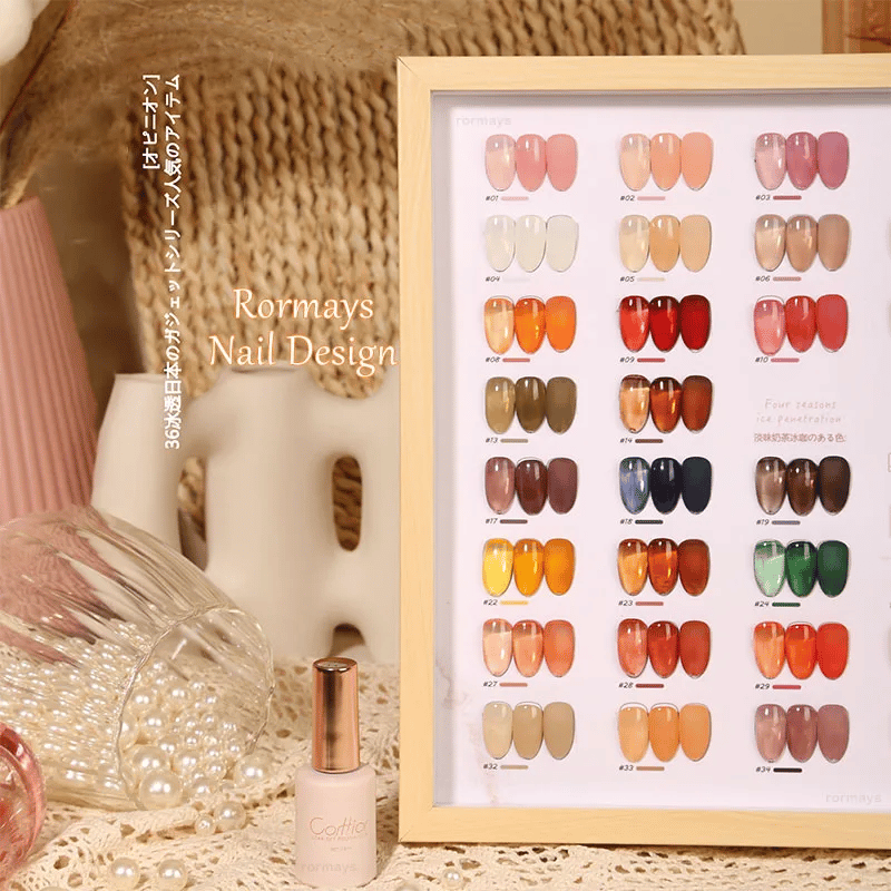 Rormays Ice Permeation gel nail polish 36 Color Set Translucent Color Skin Naked Color Manicure Soak gel UV LED Nail Art Factory