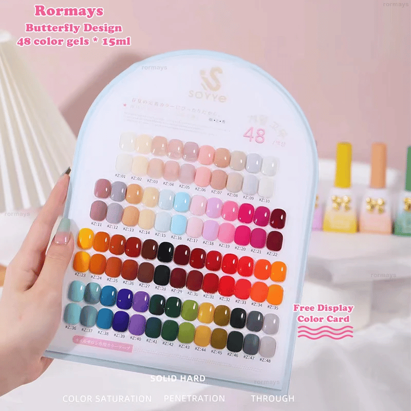 Eleanuos 48pcs Set di smalti in Gel per salone di bellezza all'ingrosso Soak Off Gel UV Top Coat diverse bottiglie Gel coreano Stlye 15ml Gel per unghie