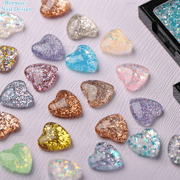 Rormays New eye shadow Disk Solid Nail Enamel 24PCS Sequins Explosion Flashing Nail Enamel Lasting UV LED Phototherapeutic Glue
