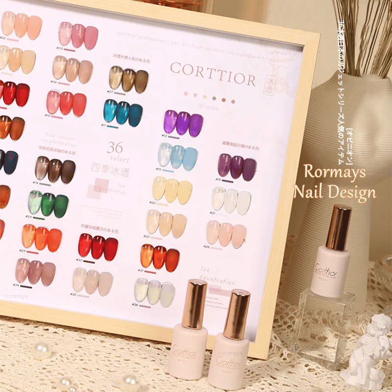 Rormays Ice Permeation gel nail polish 36 Color Set Translucent Color Skin Naked Color Manicure Soak gel UV LED Nail Art Factory