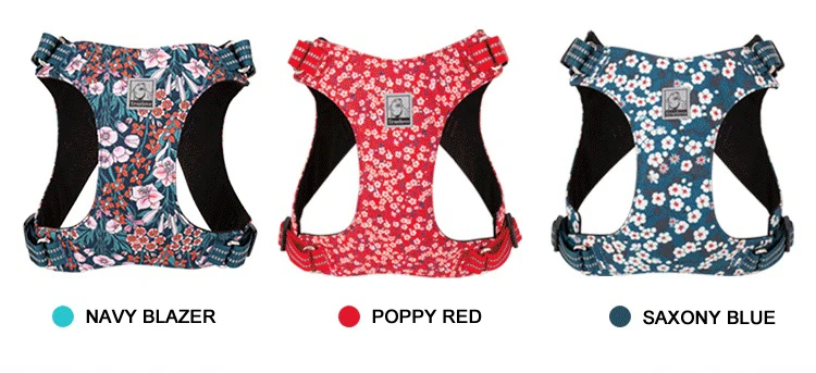 Truelove Pet Harness Floral Floral Doggy Harness Dog Vest Type Dog Walking Chain Small Medium Puppy Cat Printed Cotton TLH1912
