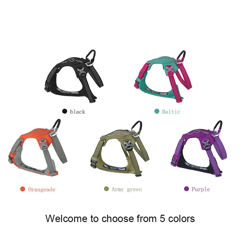 TRUELOVE Escape-proof Harness with Zippered Pocket Tactical Dog Vest Harness and Easy Control Training Military Backpack YH1811