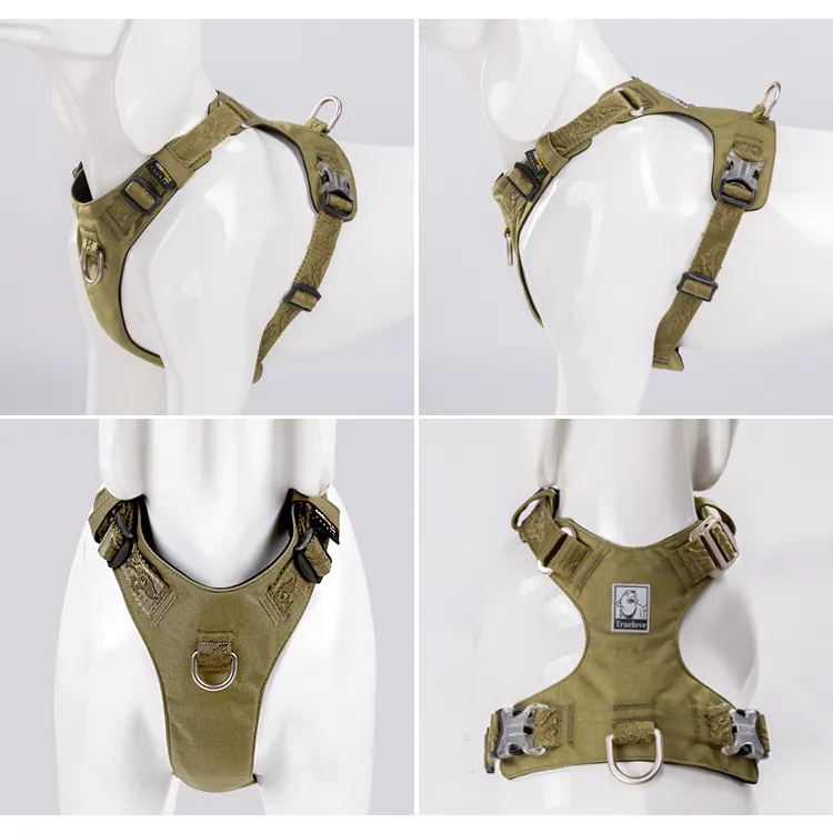 Truelove Dog Light Weight Harness Adjustable Outdoor Pet Medium Small Large Adjustable Outdoor Tactical Military Service TLH6281