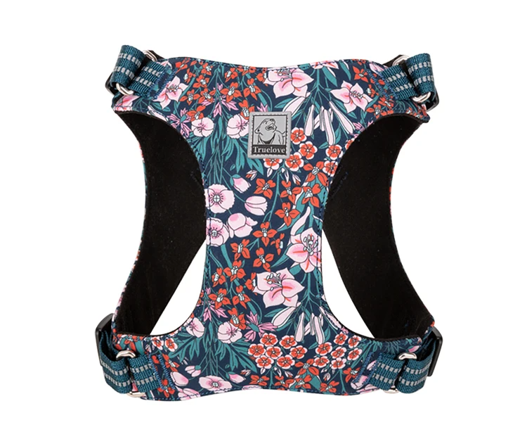 Truelove Pet Harness Floral Floral Doggy Harness Dog Vest Type Dog Walking Chain Small Medium Puppy Cat Printed Cotton TLH1912