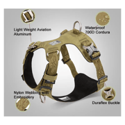 Truelove Dog Light Weight Harness Adjustable Outdoor Pet Medium Small Large Adjustable Outdoor Tactical Military Service TLH6281