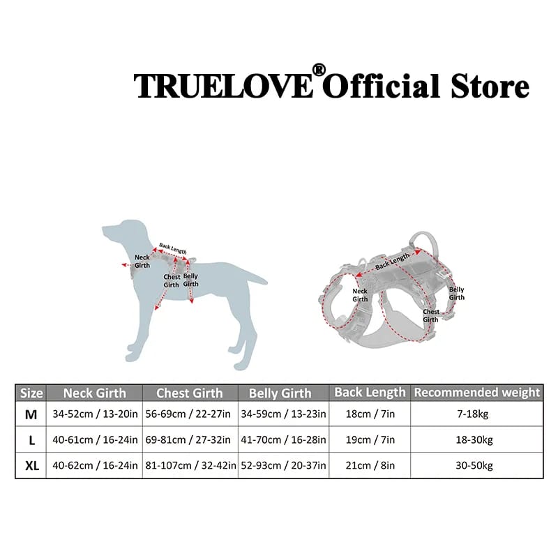 Truelove Escape Proof Pet Harness No Pull Reflective Adjustable Soft Padded Pet Vest Service Dog Harness Handle Climbing TLH7011