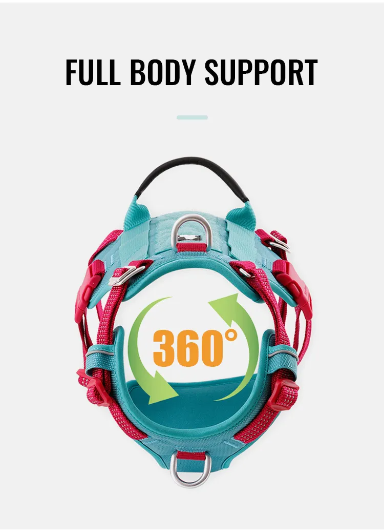 Truelove Escape Proof Pet Harness No Pull Reflective Adjustable Soft Padded Pet Vest Service Dog Harness Handle Climbing TLH7011