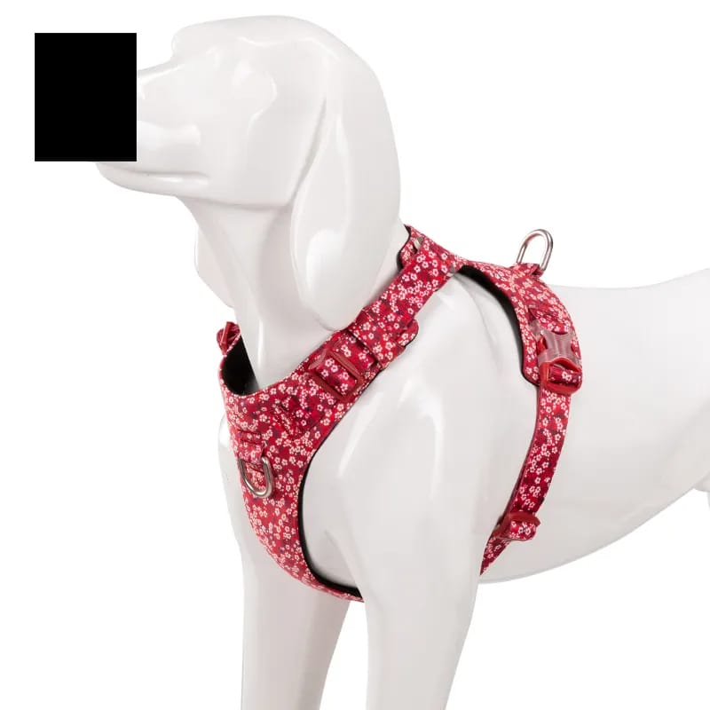 Truelove Dog Harness New Fashion Design Harness for Small Large Dog Cotton Floral Multi Sizes Adjustable Reflective TLH6283