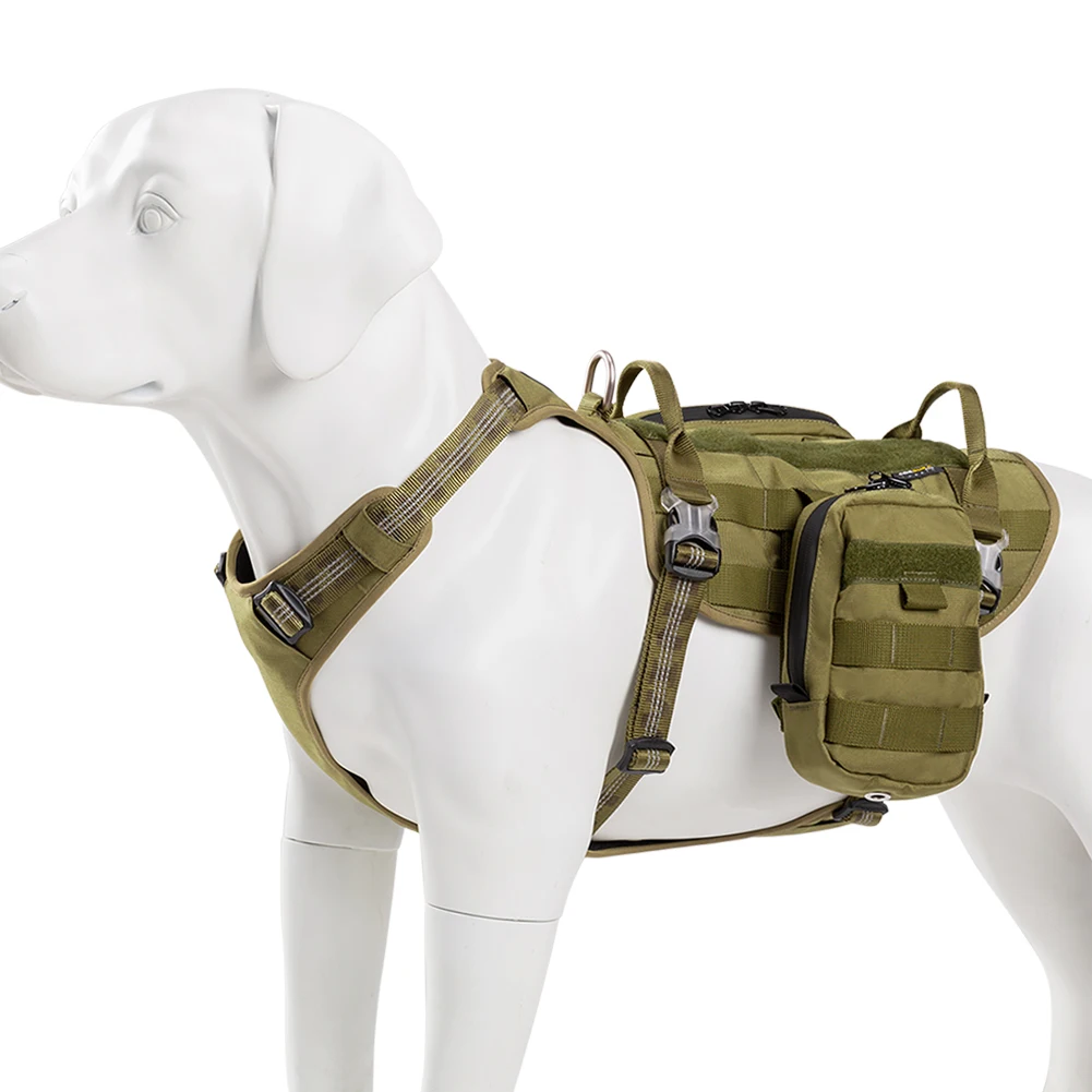 TRUELOVE Pet Harness Bag CORDURA High Tactical Training Military Backpack Service Dog Harness with Waterproof Fabric YH1806