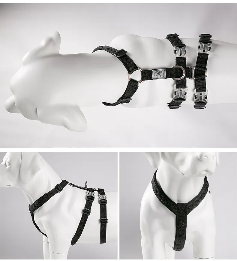TRUELOVE Pet Harness Double-H Nylon Personalized Dog Harness NO PULL Reflective Breathable Adjustable YH1803