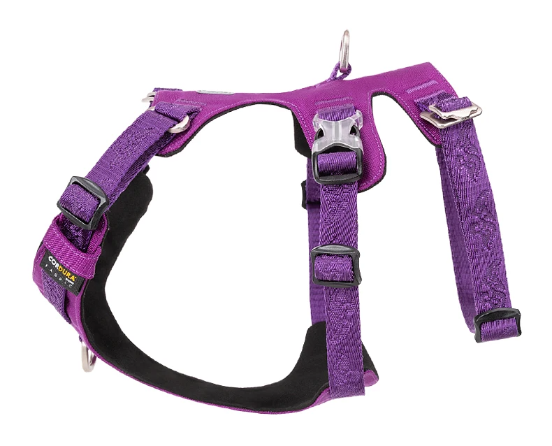 TRUELOVE Pet Nylon Harness Light-weight Double-H Shape Embroidery 5 Adjustable Positions Medium and Large Dog Waterproof YH1807