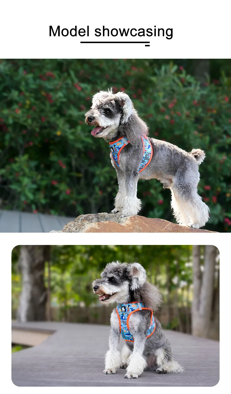 Truelove Pet Harness Soft Air Mesh Adjustable Reflective Pet Vest Small and Medium Breeds No Pull Adjustable Dog Harness TLH3016