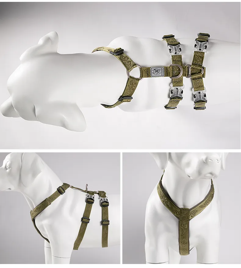 TRUELOVE Pet Harness Double-H Nylon Personalized Dog Harness NO PULL Reflective Breathable Adjustable YH1803