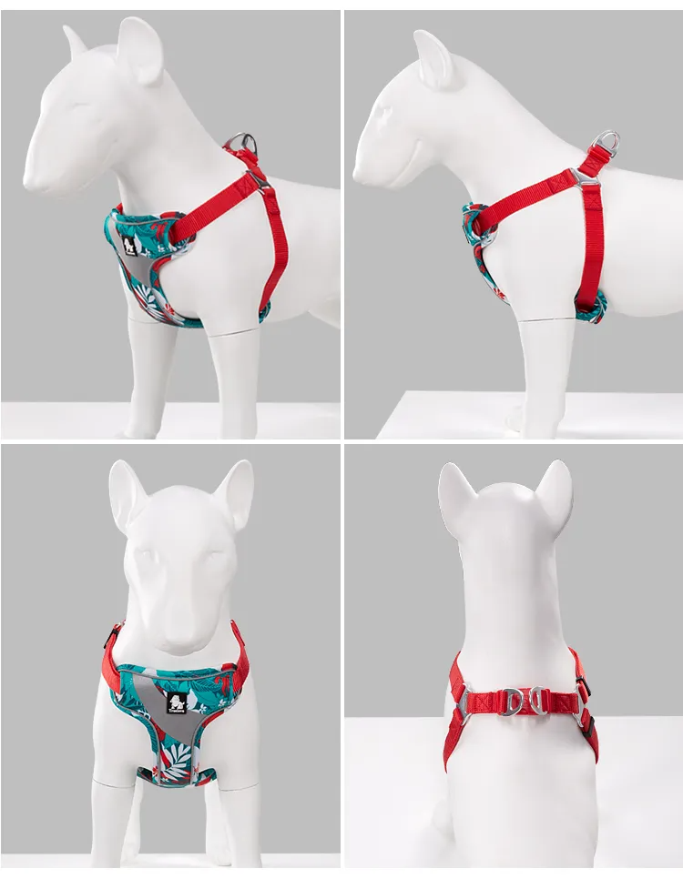Truelove Floral Doggy Harness Soft Padded Cotton Pets Vest Dog Harness Adjustable Snappy Easy Fit Small JacketsTravel TLH5952