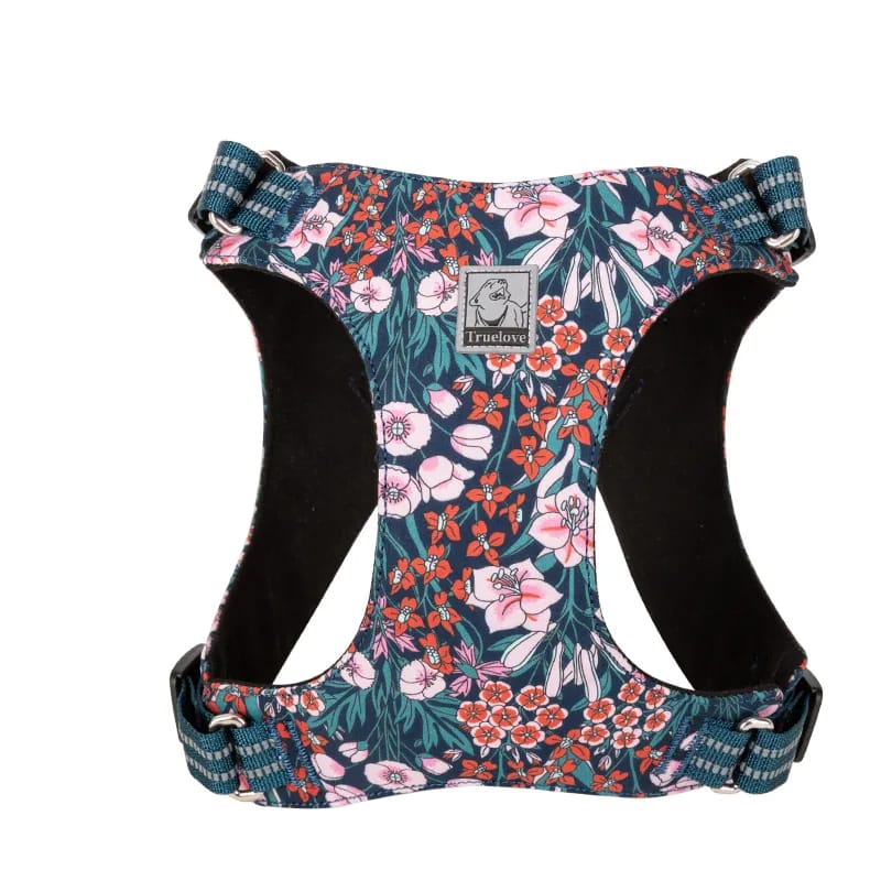 Truelove Pet Harness Floral Floral Doggy Harness Dog Vest Type Dog Walking Chain Small Medium Puppy Cat Printed Cotton TLH1912