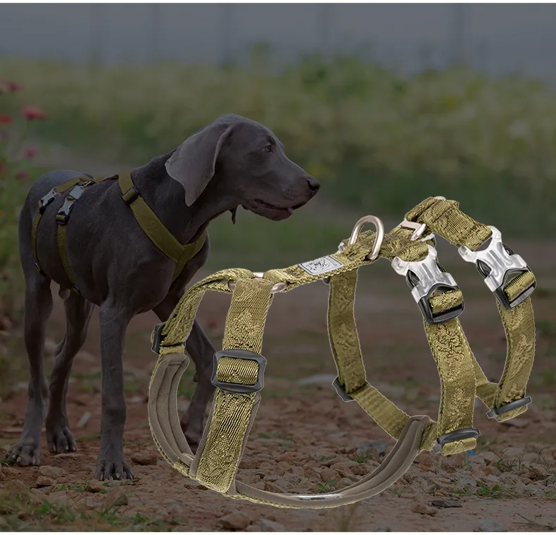TRUELOVE Pet Harness Double-H Nylon Personalized Dog Harness NO PULL Reflective Breathable Adjustable YH1803