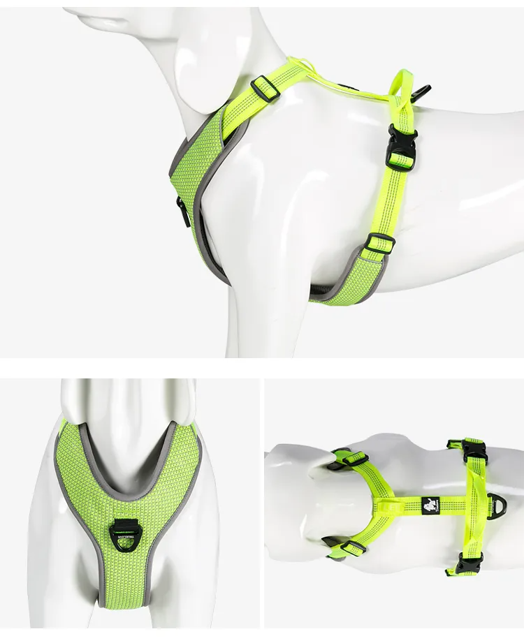 Truelove Dog Harness Reflective No Pull Small Medium Large Vest Quick Adjustbale Matching Leash Collar Training Running TLH6071