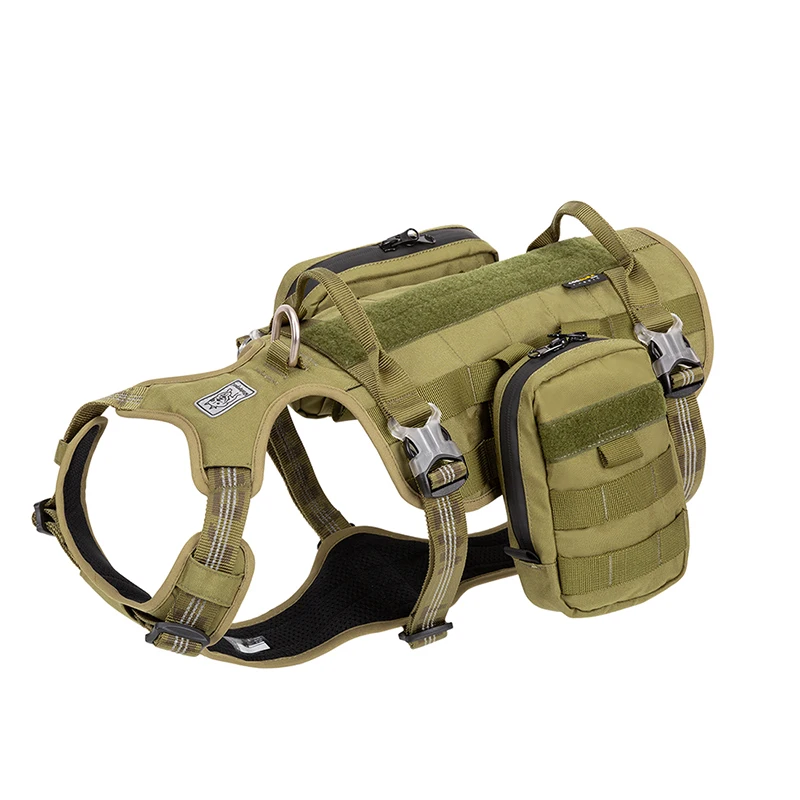 TRUELOVE Pet Harness Bag CORDURA High Tactical Training Military Backpack Service Dog Harness with Waterproof Fabric YH1806