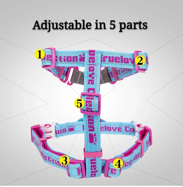 Truelove Pet Harness No Pull Tactical Service Pet Lift Breathable Mesh Reflective Sport Padded Dog Harness Vest TLH6172