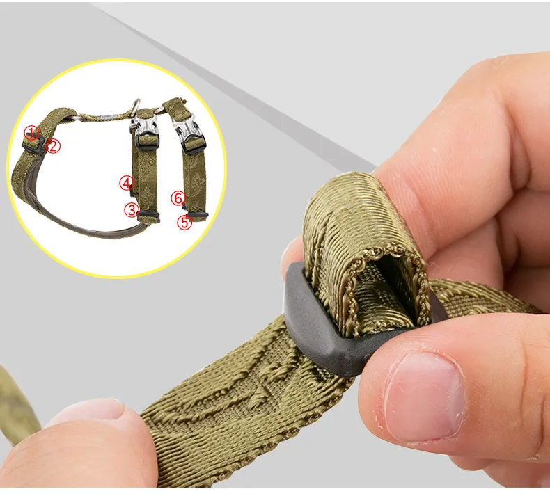 TRUELOVE Pet Harness Double-H Nylon Personalized Dog Harness NO PULL Reflective Breathable Adjustable YH1803