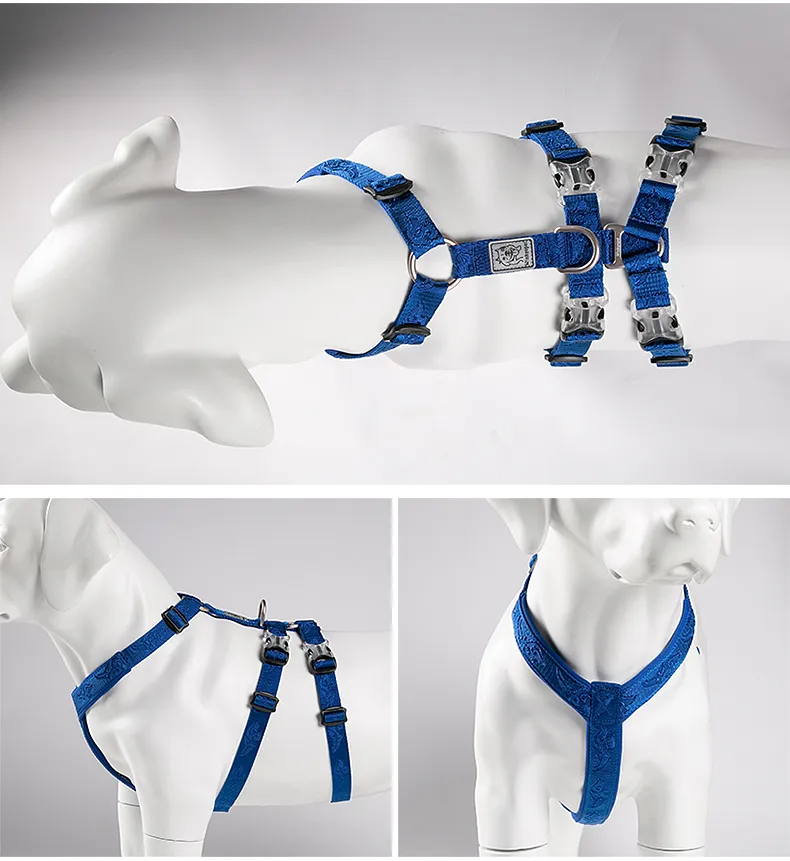 TRUELOVE Pet Harness Double-H Nylon Personalized Dog Harness NO PULL Reflective Breathable Adjustable YH1803